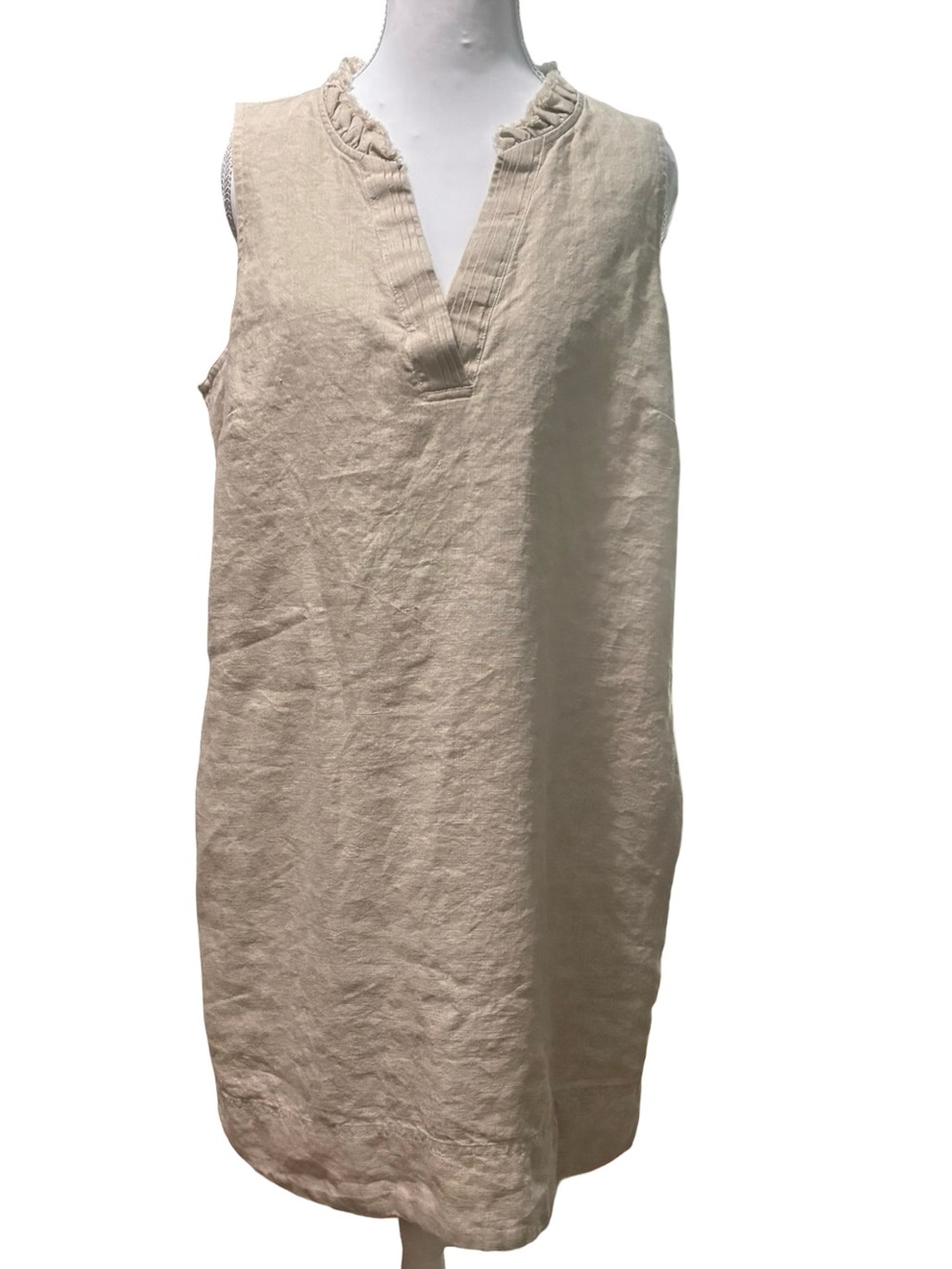 Tommy Bahama Beige Sleeveless V-Neck Mini Dress - Picture 2 of 5